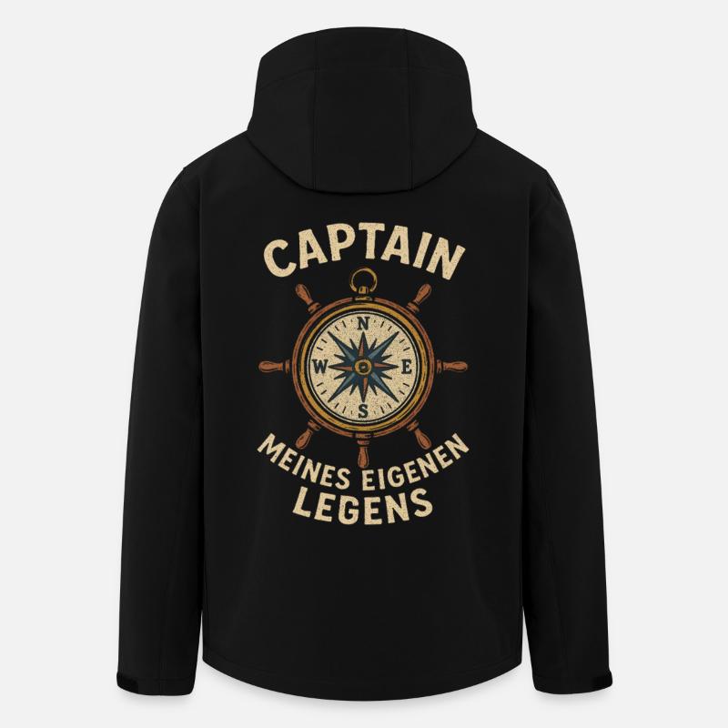 Capitaine Ma propre légende - Veste softshell homme en polyester recyclé Stanley/Stella - noir