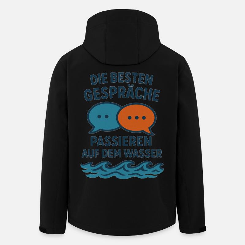 Conversations sur l’eau - Veste softshell homme en polyester recyclé Stanley/Stella - noir
