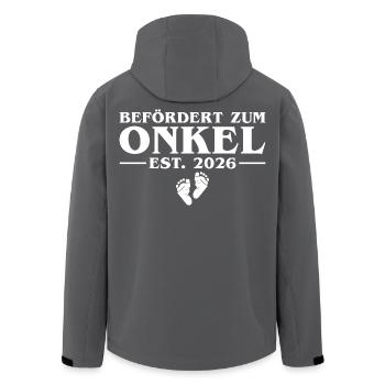 Promu à Oncle 2026 Annoncer la grossesse - Veste softshell homme en polyester recyclé Stanley/Stella - noir - Dos - AI Model Male 185 light (185cm)