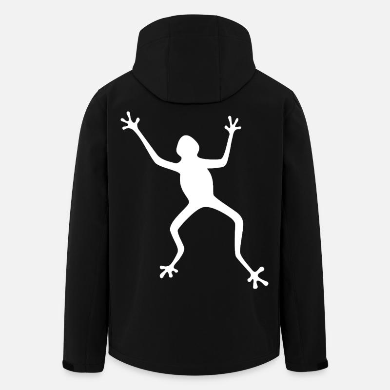 Frog Silhouette: Tropical, Rainforest - Men’s Recycled Softshell Jacket by Stanley/Stella - black