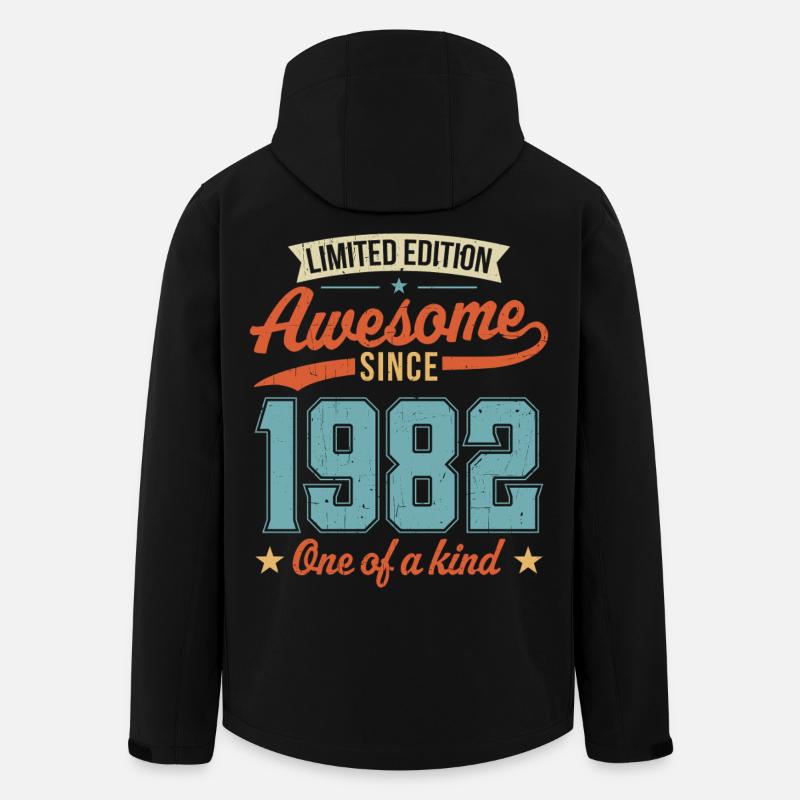 Awesome Since 1982 - Men’s Recycled Softshell Jacket by Stanley/Stella - black