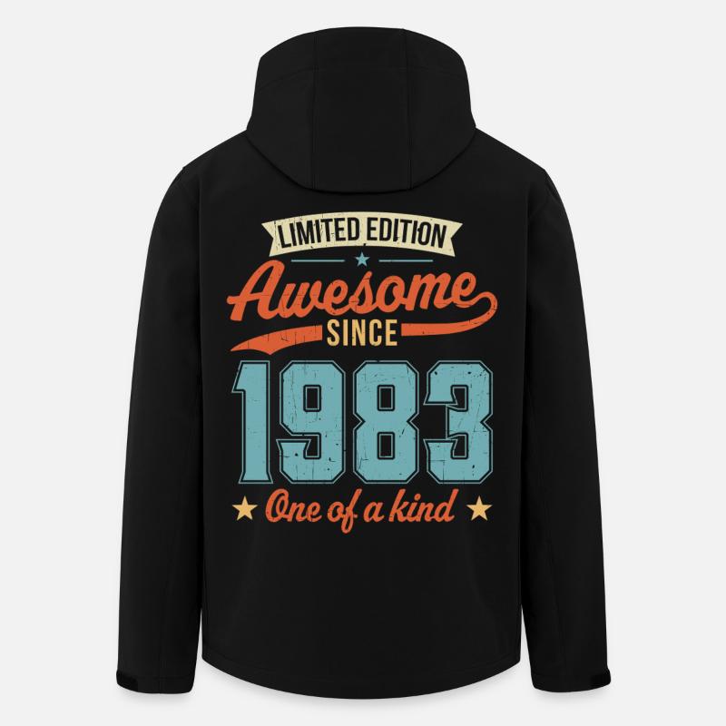 Awesome Since 1983 - Men’s Recycled Softshell Jacket by Stanley/Stella - black