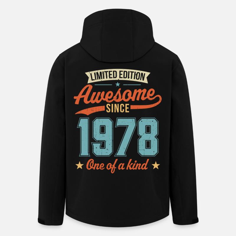 Genial seit 1978 - Recycelte Männer Softshell-Jacke von Stanley/Stella - Schwarz