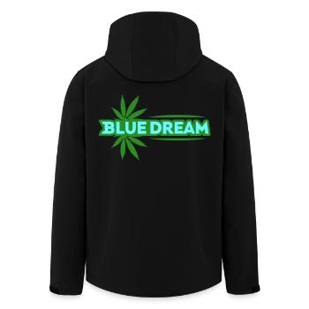 Blue Dream Leaf Graphic | 420 Chill Aesthetic - Men’s Recycled Softshell Jacket by Stanley/Stella - black - Back - AI Model Male 185 light (185cm)