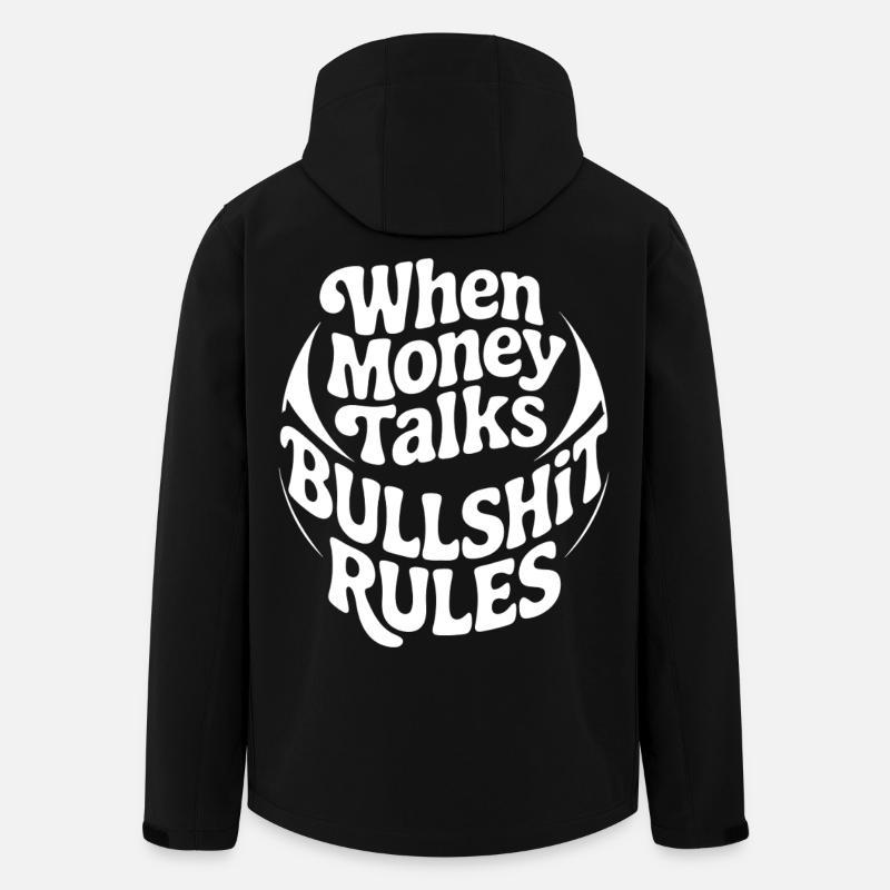 L’argent parle – des règles claires - Veste softshell homme en polyester recyclé Stanley/Stella - noir