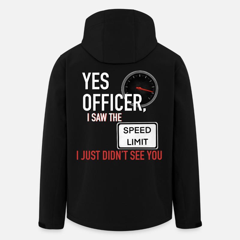 Ja Officer Lustige Geschwindigkeitsüberschreitung T-Shirt - Recycelte Männer Softshell-Jacke von Stanley/Stella - Schwarz