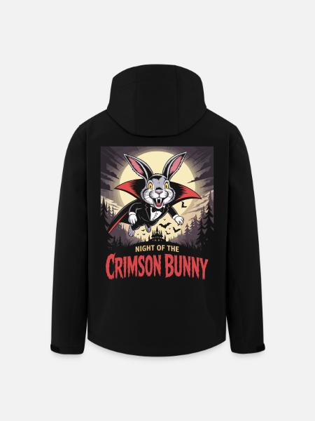 Night of the Crimson Bunny - Bunny Design - Men’s Recycled Softshell Jacket by Stanley/Stella - black