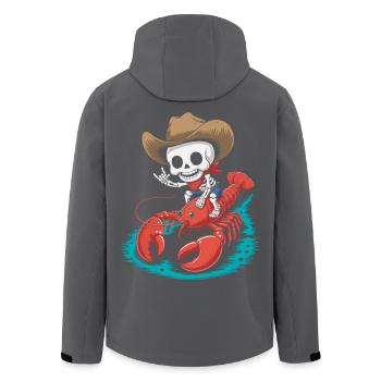 Skelett Cowboy reitet Lobster - Recycelte Männer Softshell-Jacke von Stanley/Stella - Schwarz - Hinten - AI Model Male 185 light (185cm)