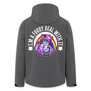 I'm A Furry Deal With It - Recycelte Männer Softshell-Jacke von Stanley/Stella - Schwarz - Hinten - AI Model Male 185 light (185cm)