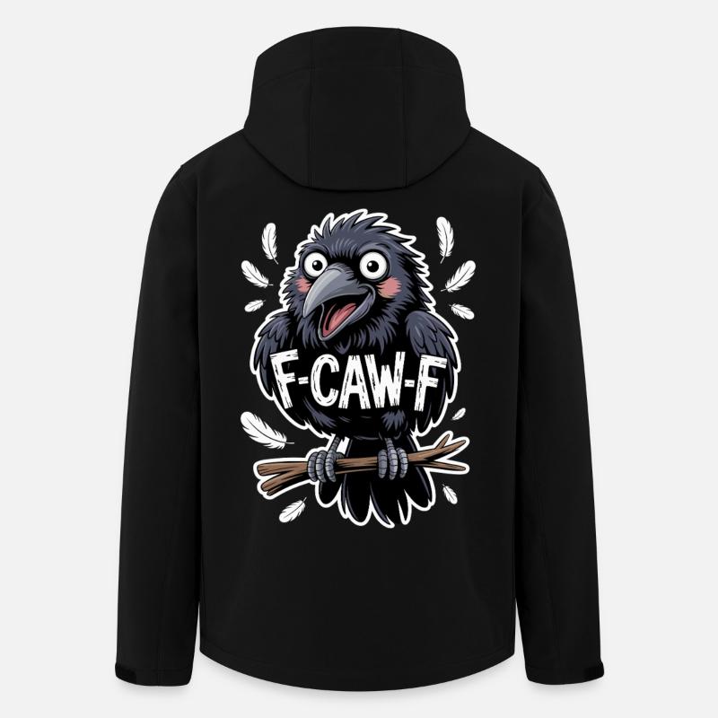 F-Caw-F Meme Krähe - Recycelte Männer Softshell-Jacke von Stanley/Stella - Schwarz