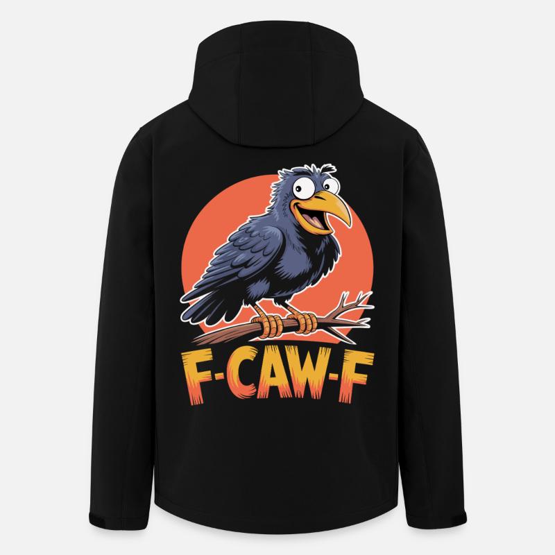 F-Caw-F Meme Crow - Veste softshell homme en polyester recyclé Stanley/Stella - noir