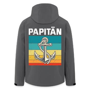 Futur Père PAPITAN Rétro Drôle - Veste softshell homme en polyester recyclé Stanley/Stella - noir - Dos - AI Model Male 185 light (185cm)