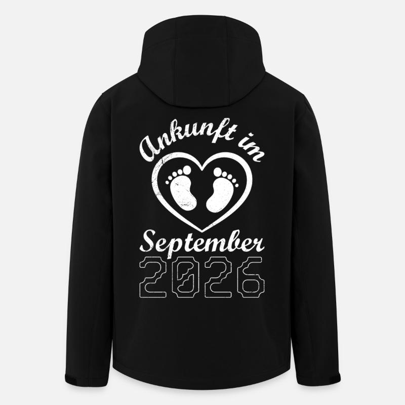 Werdende Mutter ANKUNFT IM SEPTEMBER 2026 - Recycelte Männer Softshell-Jacke von Stanley/Stella - Schwarz