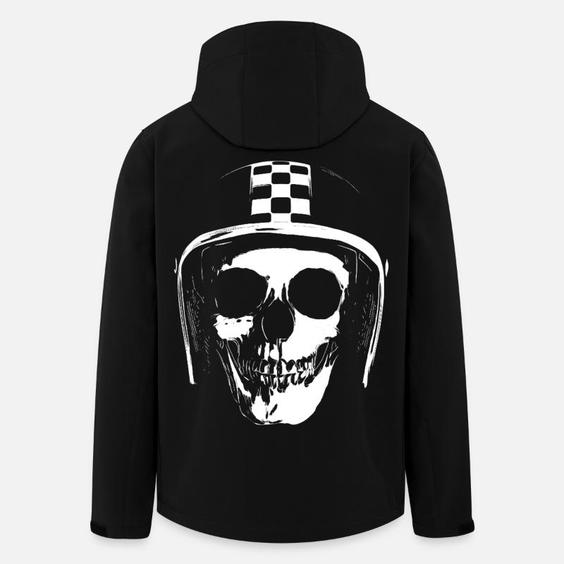 biker_skull - Veste softshell homme en polyester recyclé Stanley/Stella - noir