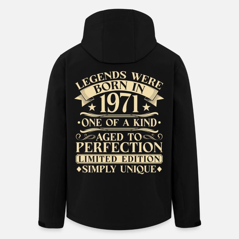 55ème Anniversaire Millésime 1971 - Veste softshell homme en polyester recyclé Stanley/Stella - noir