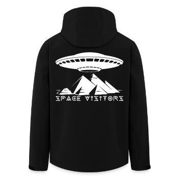 Besucher und die Weißen Pyramiden - Recycelte Männer Softshell-Jacke von Stanley/Stella - Schwarz - Hinten - AI Model Male 185 light (185cm)