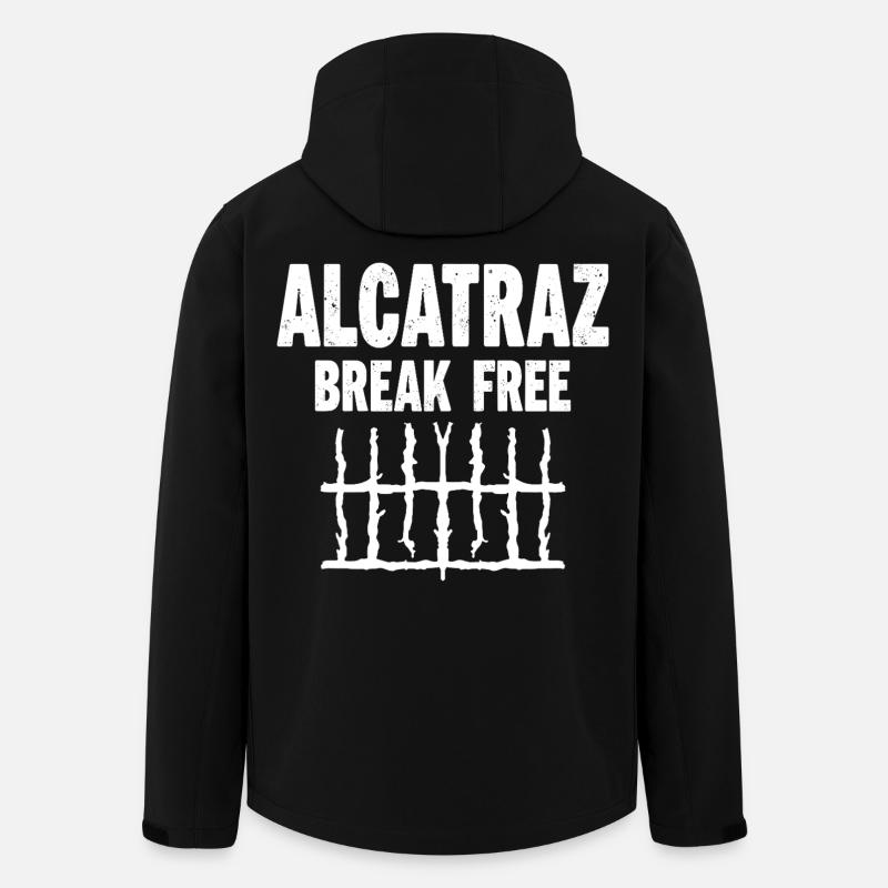 Alcatraz Break Free Prison Humor - Men’s Recycled Softshell Jacket by Stanley/Stella - black
