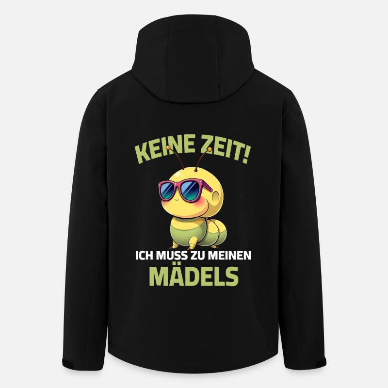 Garten Raupe Sprüche Gärtner Gärtnerei  - Recycelte Männer Softshell-Jacke von Stanley/Stella - Schwarz
