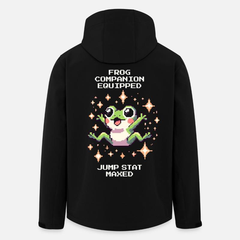 Frosch-Kumpel ausgerüstet – Sprung max | Kröte - Recycelte Männer Softshell-Jacke von Stanley/Stella - Schwarz
