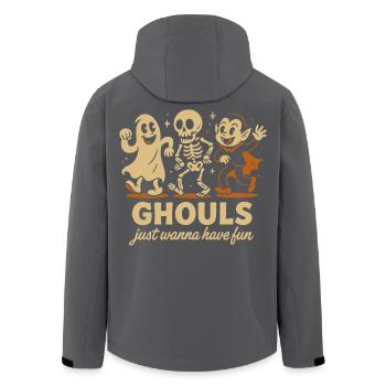 Ghule wollen einfach nur Spaß haben Halloween-Design - Recycelte Männer Softshell-Jacke von Stanley/Stella - Schwarz - Hinten - AI Model Male 185 light (185cm)