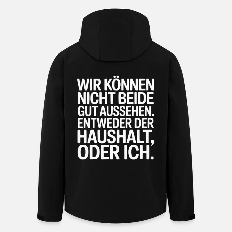 Haushalt oder ich – Lustiger Spruch - Recycelte Männer Softshell-Jacke von Stanley/Stella - Schwarz