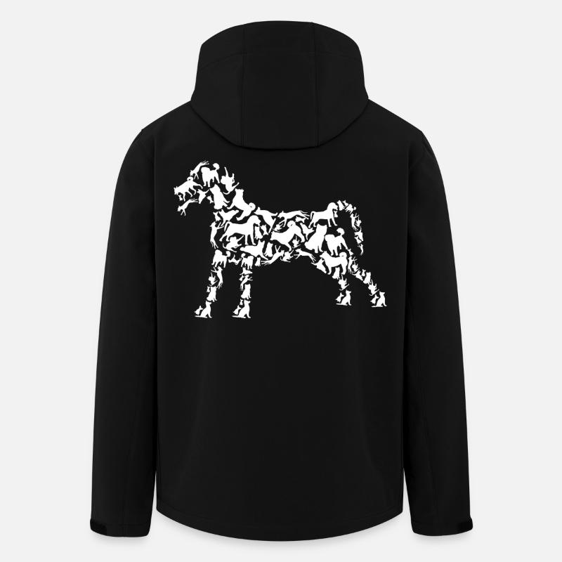 Dessin de chien - Veste softshell homme en polyester recyclé Stanley/Stella - noir