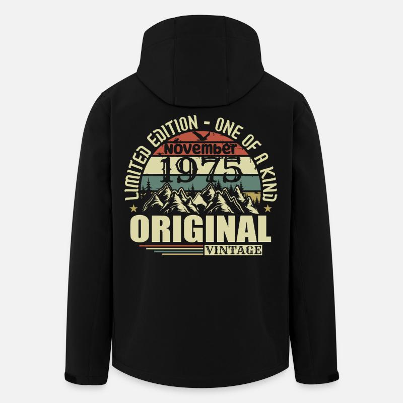 Anniversaire novembre 1975 - Veste softshell homme en polyester recyclé Stanley/Stella - noir