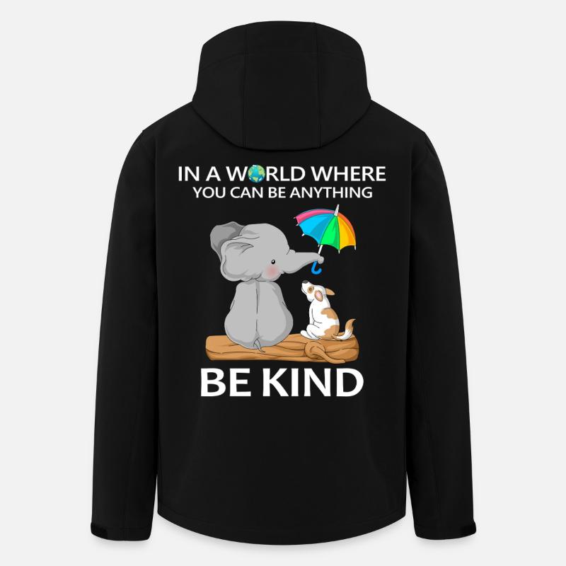Soyez gentil éléphant et chien - Veste softshell homme en polyester recyclé Stanley/Stella - noir