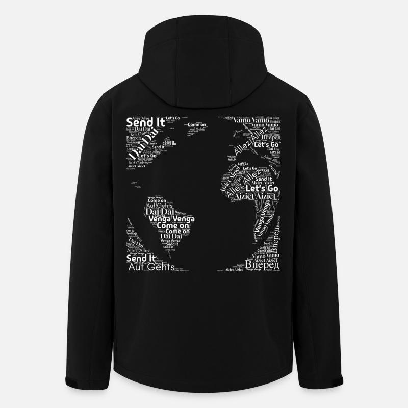 Nous vous encourageons - Blanc - Veste softshell homme en polyester recyclé Stanley/Stella - noir
