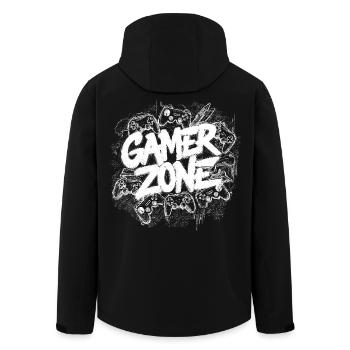 Arcade Graffiti Game On Geek Gamer Gamer Gift - Men’s Recycled Softshell Jacket by Stanley/Stella - black - Back - AI Model Male 185 light (185cm)