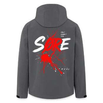 Urban Streetwear T-Shirts - Men’s Recycled Softshell Jacket by Stanley/Stella - black - Back - AI Model Male 185 light (185cm)