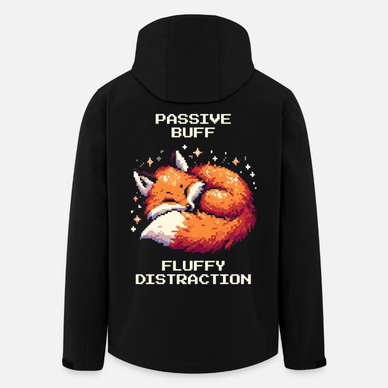 Passive Stärkung: flauschige Ablenkung | Fuchs - Recycelte Männer Softshell-Jacke von Stanley/Stella - Schwarz
