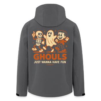 Les goules veulent juste s’amuser Costume d’Halloween - Veste softshell homme en polyester recyclé Stanley/Stella - noir - Dos - AI Model Male 185 light (185cm)