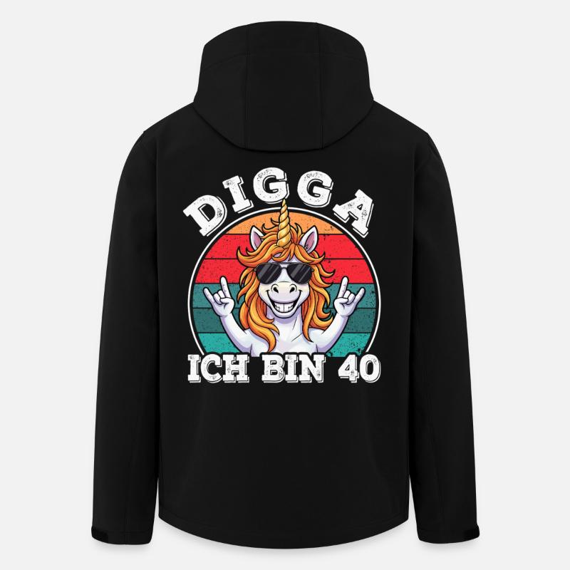 40. Geburtstag 40er 40ter Digga Ich bin 40 Jahre - Recycelte Männer Softshell-Jacke von Stanley/Stella - Schwarz