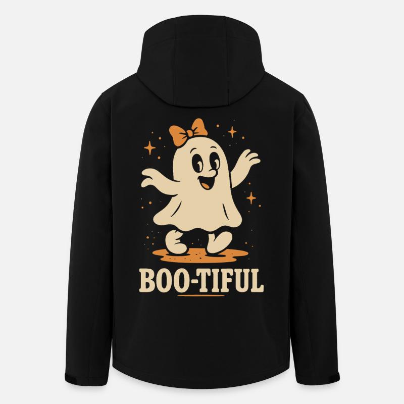 Boo-Tiful Ghost Halloween Party Fun - Men’s Recycled Softshell Jacket by Stanley/Stella - black