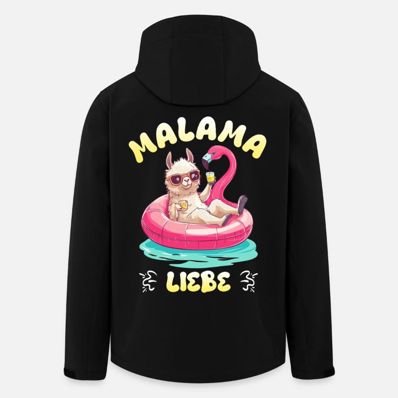 Soon Mama MALAMA LOVE Funny - Men’s Recycled Softshell Jacket by Stanley/Stella - black