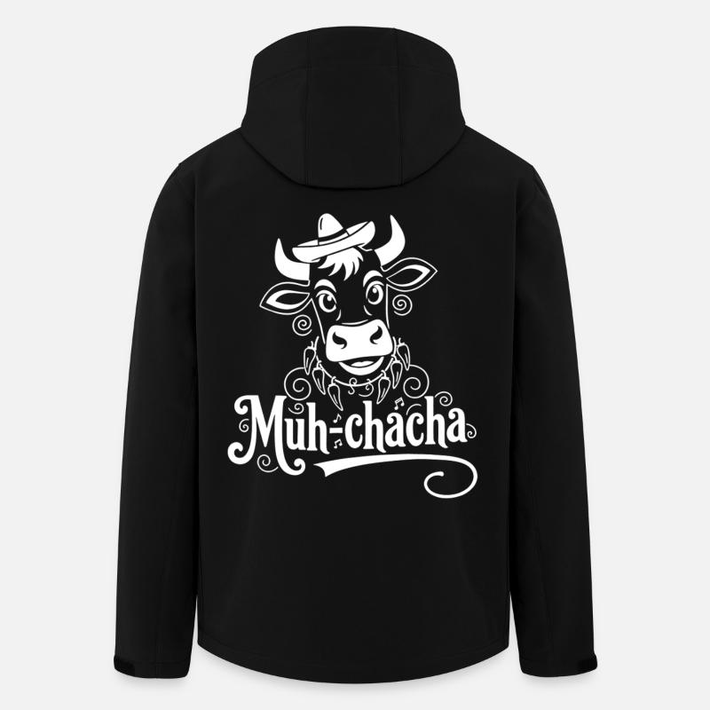 Muh-ChaCha Kuh mit Schnörkeln - Recycelte Männer Softshell-Jacke von Stanley/Stella - Schwarz