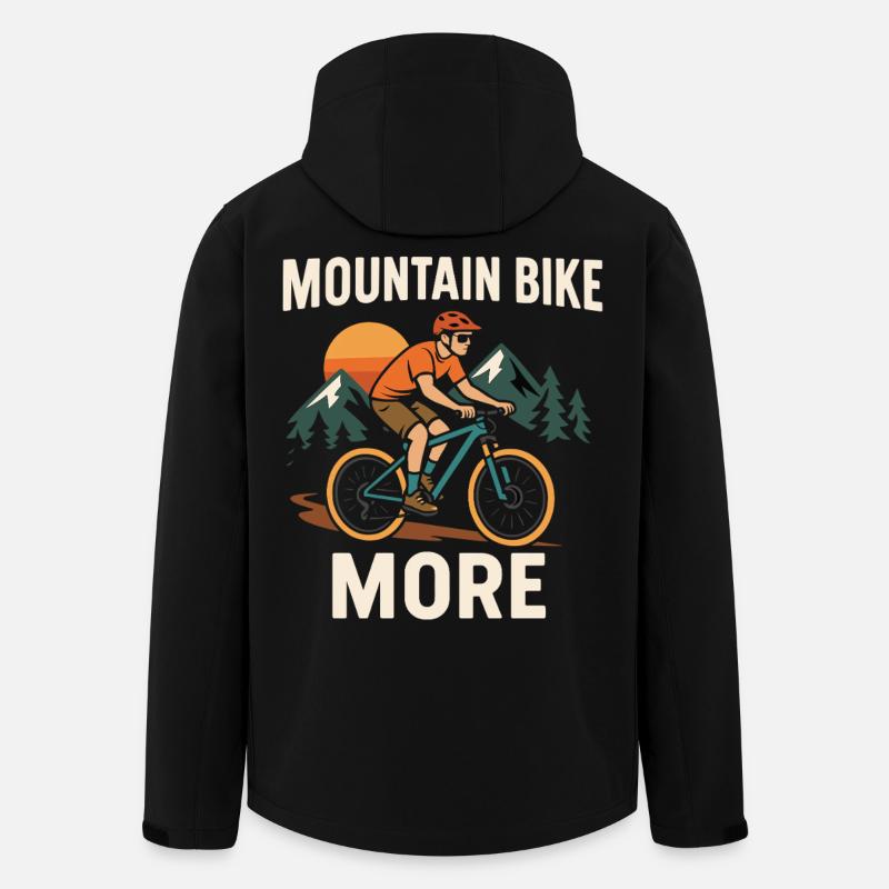 Mountain Bike Abenteuer - Recycelte Männer Softshell-Jacke von Stanley/Stella - Schwarz
