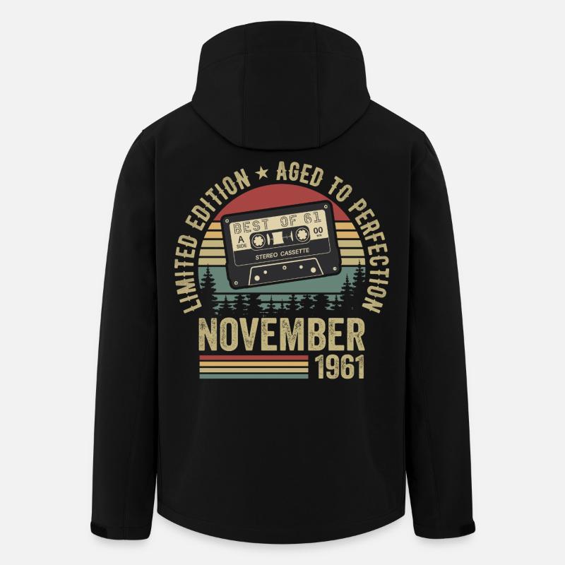 November 1961 - Recycelte Männer Softshell-Jacke von Stanley/Stella - Schwarz