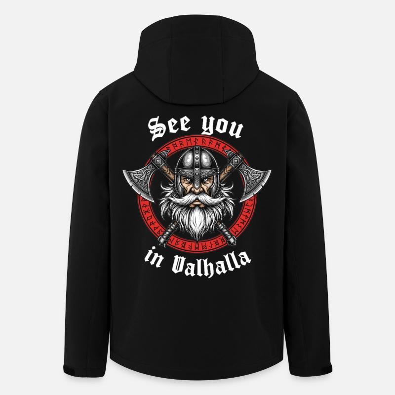 Valhalla Vikinger Krieger - Recycelte Männer Softshell-Jacke von Stanley/Stella - Schwarz