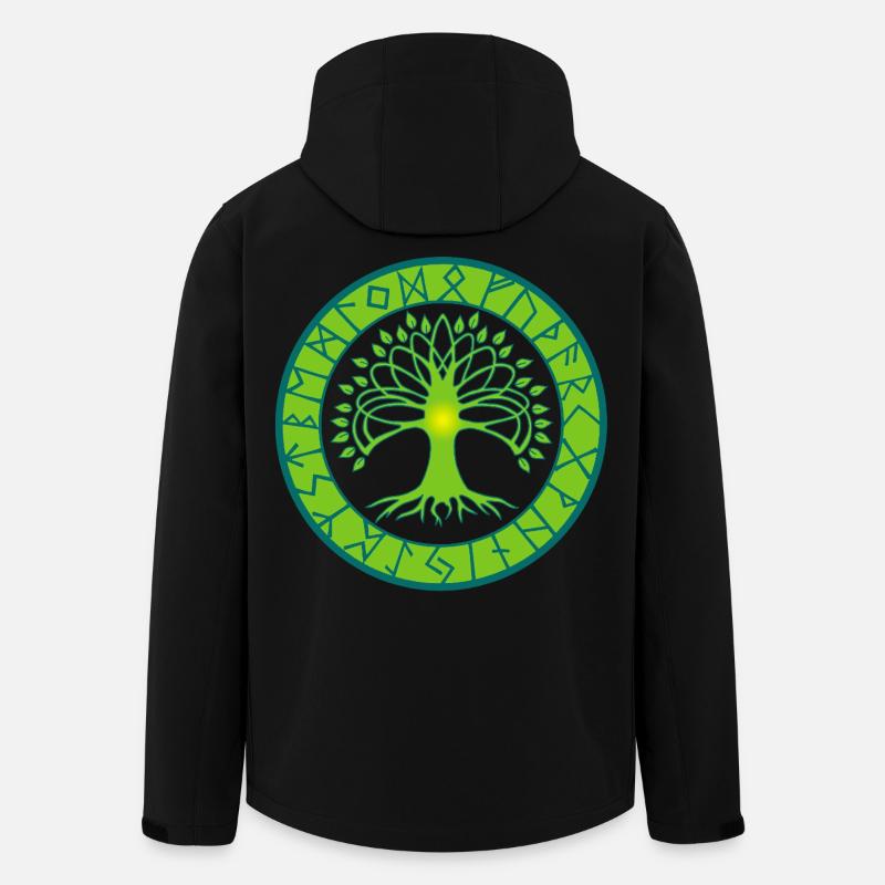 Runenbaum des Lebens - Recycelte Männer Softshell-Jacke von Stanley/Stella - Schwarz