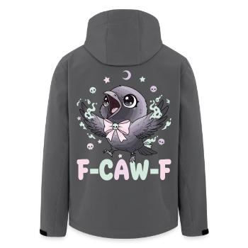 Kawaii Pastel Goth Noir Corbeau F-Caw-F - Veste softshell homme en polyester recyclé Stanley/Stella - noir - Dos - AI Model Male 185 light (185cm)
