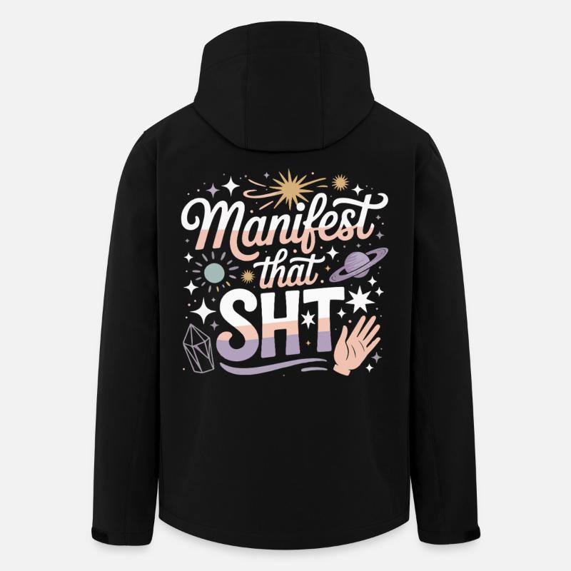 Kosmischer Manifest Glitzerkraft - Recycelte Männer Softshell-Jacke von Stanley/Stella - Schwarz