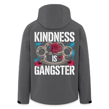 Kindness ist Gangster – Rose & Knuckles - Recycelte Männer Softshell-Jacke von Stanley/Stella - Schwarz - Hinten - AI Model Male 185 light (185cm)