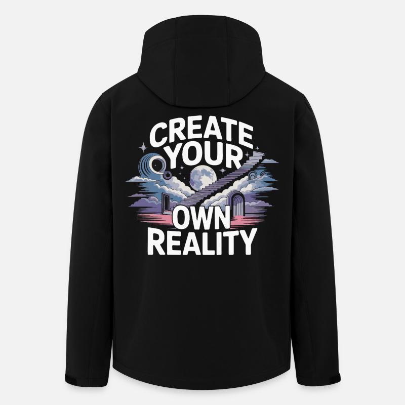 Façonner sa propre réalité - Veste softshell homme en polyester recyclé Stanley/Stella - noir