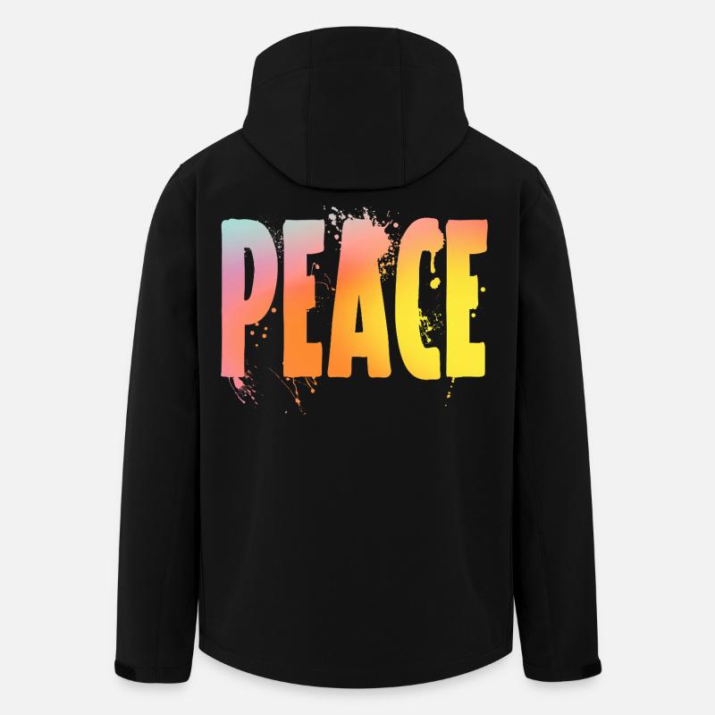 Peace - Recycelte Männer Softshell-Jacke von Stanley/Stella - Schwarz