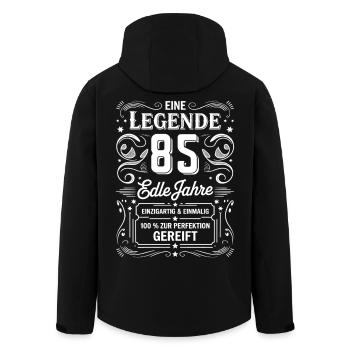 A Legend Noble Years Birthday 85 Gift - Men’s Recycled Softshell Jacket by Stanley/Stella - black - Back - AI Model Male 185 light (185cm)