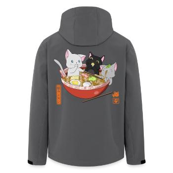 Mignonne chemise ramen des chats otaku - Veste softshell homme en polyester recyclé Stanley/Stella - noir - Dos - AI Model Male 185 light (185cm)