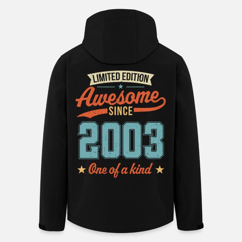 Awesome Since 2003 - Men’s Recycled Softshell Jacket by Stanley/Stella - black