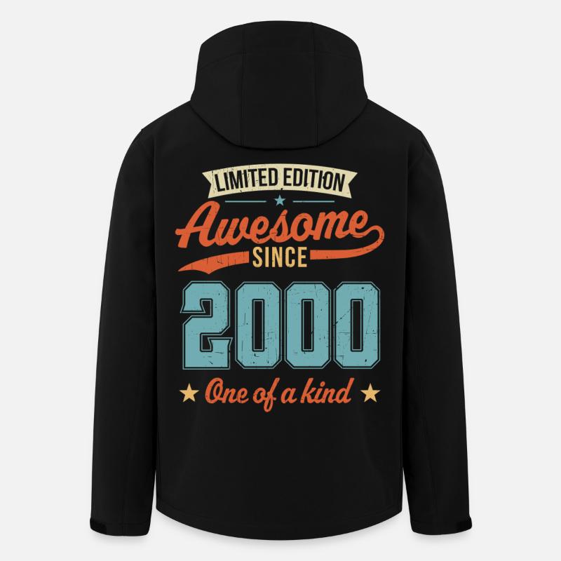 Awesome Since 2000 - Men’s Recycled Softshell Jacket by Stanley/Stella - black